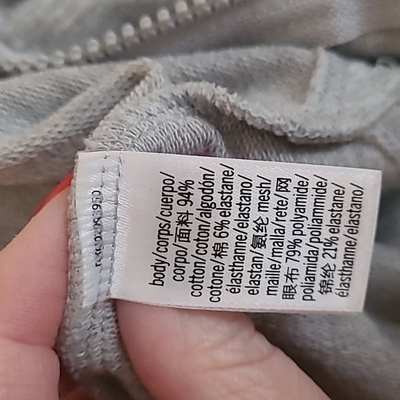 Victoria's Secret sz small oversized gray short sleeve athletic hoodie sheer - Picture 6 of 6